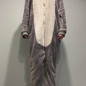 Ivory Ella Soft Gray Onesie